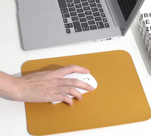 1X Mouse Pad, Square Non-Slip Waterproof Thickened Double Sided PVC Leather Mouse Mat for Gaming Office Home - Orange (22 * 22cm)...