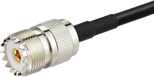 Bingfu Ham Radio Antenna Adapter SMA Female to UHF SO239 Female RG58 Coaxial Jumper Cable 1m 3 feet (2-Pack) for Handheld Ham Two Way Radio Walkie...