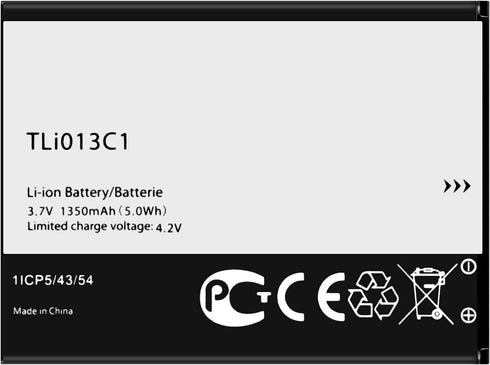 DDONG Battery TLi013C1 for TracFone Alcatel My Flip Myflip A405DL, Replacement Battery for Alcatel One Touch Go Flip Phone 4051S 4044W 4044T 4044O...