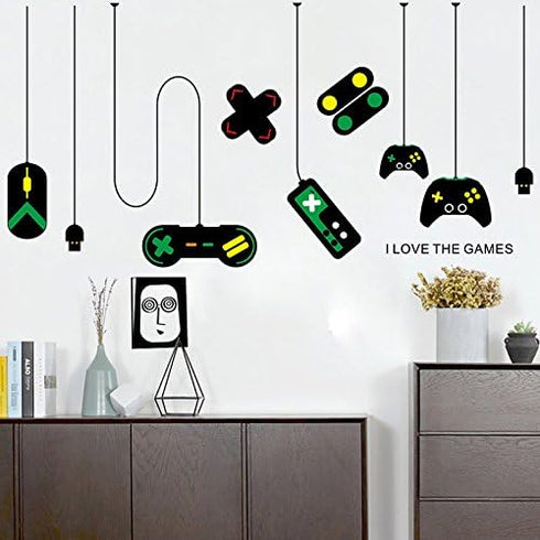 Amaonm Removable Creative Game Controllers Vinyl Wall Decal Peel & Stick Art Decor Games Wall Stickers for Kids Children Boy Bedroom Playroom Nurs...