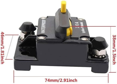 100Amp Waterproof Circuit Breaker 30A-300A Auto Car Protection Inline Fuse Stereo Switch Fuse Holders Without Fuse Replacing...