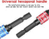 6 Pieces Impact Grade Socket Adapter/Extension Set Turns Power Drill Into High Speed Nut Driver Torque Impact Drill Bit Socket Wrench. 1/4", 3/8",...