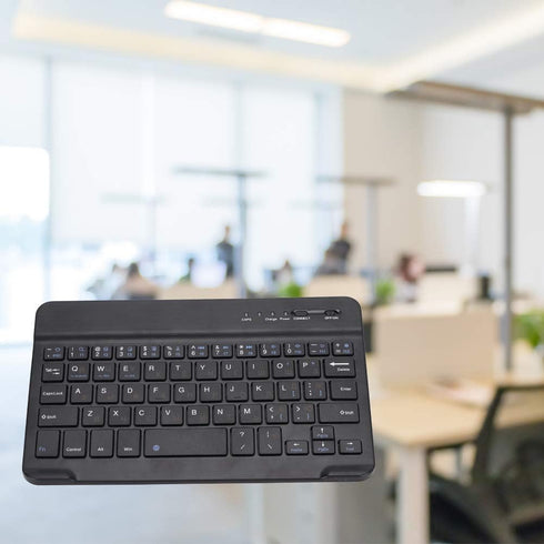 Russian English Keyboard, 7 Inch Rechargeable Ultra Thin Russian Wireless Bluetooth Keyboard for Smart Phone, Tablet Computer, Low Consumption and...