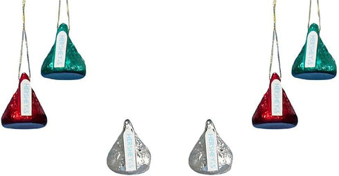 HERSHEY'S HY0158 Kurt Adler Plastic Mini Kisses Ornament, Set of 6,Christmas...