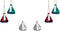 HERSHEY'S HY0158 Kurt Adler Plastic Mini Kisses Ornament, Set of 6,Christmas...