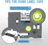 1PK White on Clear Standard Laminated Label Tape Compatible for Brother P-Touch TZe-115 TZ115 TZe115(6mm x 8m)...