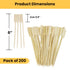 Perfect Stix Paddle Pick 6-200 6" Bamboo Paddle Pick Skewers (Pack of 200)...