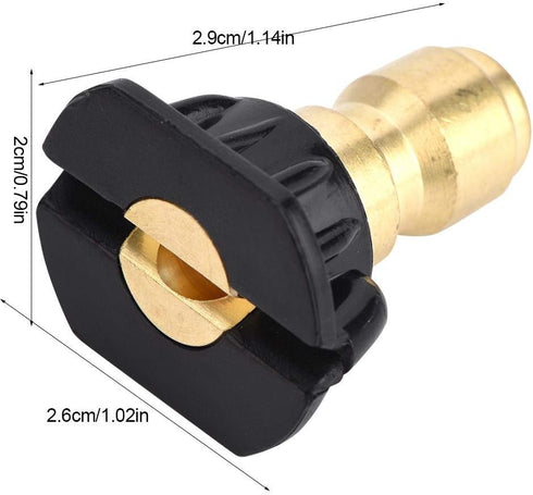 ViaGasaFamido 5pcs Pressure Washer Spray Nozzle Tip Set Plastic Stainless Steel Brass 0 Degrees 15 Degrees 25 Degrees 40 Degrees 65 Degrees for Qu...
