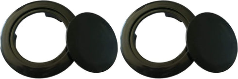 SUQ I OME 2 Sets 2 inch Outdoor Patio Parasol Umbrella Hole Ring Plug and Cap Set, for Parasol Umbrella Table Hole Cover Insert(Black)...