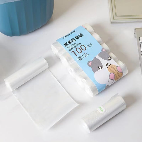 Small Desktop Trash Can with Lid for Desk Trash Cans Cute Mini Garbage Bin Press-top Wastebasket for Office Countertop Coffee Table Desk (Trash Ba...