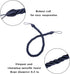 BEL AVENIR Curtain Rope Tiebacks, Drapery Rope Holdbacks with 4 Metal Screw Hooks (Navy, 4pack)...