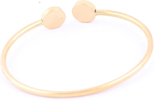 5pcs Gold Plated Stainless Steel Bracelet Making Kit Fit 8mm Cabochon Bangle Bracelet Bezel Setting Blanks DIY Jewelry Making Accessories...