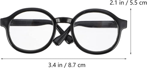 NUOBESTY Doll Eyewear 2pcs Doll Glasses Doll Eyeglasses Doll Dress up Glasses Dolls Reading Glasses Mini Glasses Costume Supplies for 15-20cm Doll...