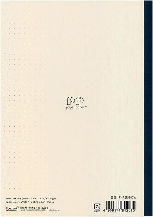 SAKAE????????? iroful 75 gsm Notebook, 8.27" x 5.85", 96 pages, 5mm Dotted, White, 1 pack (PI-A5NB-DW)...