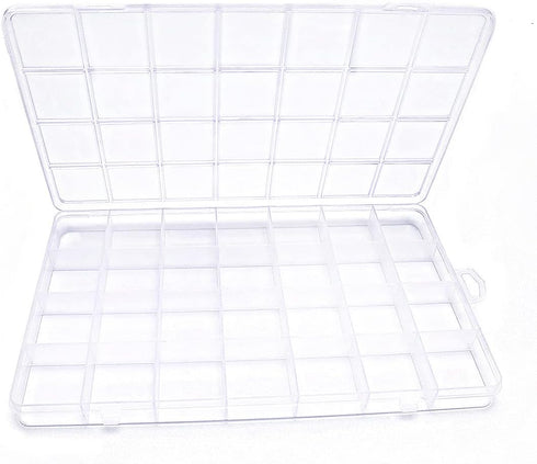IOOLEEM 28 Grids Plastic Bead Organizer Box, Organizer Container Storage Box, Dividers for bead arts and crafts....