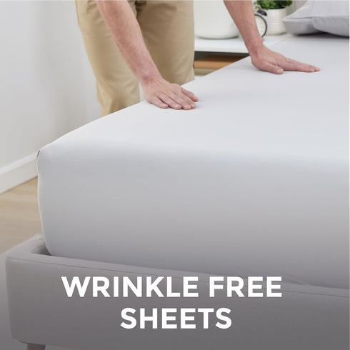 HOME GENIE Stay in Place Heavy Duty Adjustable Fitted Bed Sheet Straps, Easy Install, No Mattress Flipping, Wrinkle Free Bedding Sheets Fasteners,...