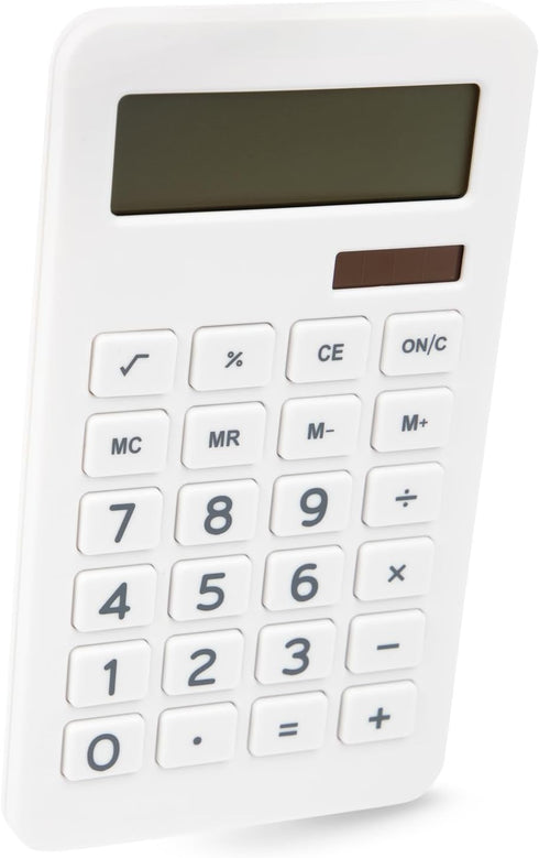 JAM PAPER Desktop Calculator - 10 Digit LCD Display - 3 3/4 x 6 3/4 Inches - White - Sold Individually...