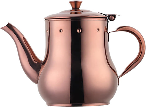Buyer Star Stainless Steel Tea Pot with Removable Infuser, 17 Oz Pour Over Coffee Kettle for Coffee Shop, Western Restaurant, Bar and Home, Rose G...