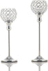 VINCIGANT Silver Crystal Votive Candle Holders Set of 2 for Table Centerpieces, Wedding Dinning Room Table Tealight Candle Stand,Christmas Housewa...