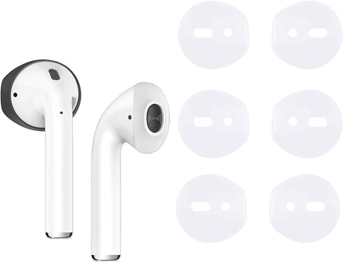 (Fit in Case)Silicone Protecitve Tips Ear Skins and Covers Replacement Anti Slip Soft eartips Compatible with Apple AirPods 1 & 2 or EarPods Headp...