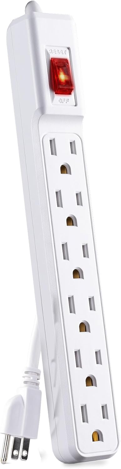 CyberPower GS60304 Power Strip, 6 Outlets, 3 Foot Power Cord White...