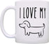 ThisWear I Love My Wiener Dog Mug Funny Dachshund Gifts for Dachshund Lovers Dog Gag Gift 11oz Ceramic Coffee Mug with Handle...