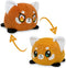 TeeTurtle - The Original Reversible Red Panda Plushie - Orange - Cute Sensory Fidget Stuffed Animals That Show Your Mood 3.5 inch...