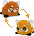 TeeTurtle - The Original Reversible Red Panda Plushie - Orange - Cute Sensory Fidget Stuffed Animals That Show Your Mood 3.5 inch...