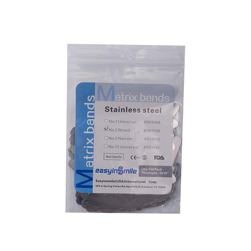 Dental Matrix Band Tofflemire Type 0.04mm Stainless Steel (#2)...