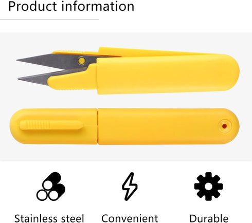 PRETYZOOM 4Pcs Office Cutting Tools Stainless Steel Sewing Scissors with Cap Small Embroidery Clippers Cross Snips Thread Cloth Cutters DIY Suppli...
