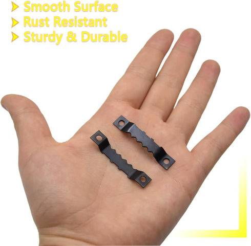 100 Pcs Sawtooth Picture Hangers 1.77in Sawtooth Hangers Picture Hooks Bulk Picture Hanging Brackets with Screws Frame Hanging Kit for Photos Artw...