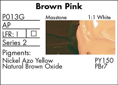 Grumbacher Pre-Tested Oil Paint, 37ml/1.25 Ounce, Brown Pink (P013G)...