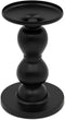 Matte Black Iron Candle Holder for Pillar Candles - Modern Table Centerpiece and Farmhouse Decor - 6"...