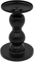 Matte Black Iron Candle Holder for Pillar Candles - Modern Table Centerpiece and Farmhouse Decor - 6"...