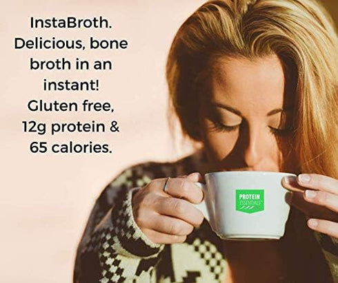 InstaBroth, Bone Broth Powder with Grass Fed, Pasture Raised Collagen and Gelatin, 12g Protein (6.4oz) (Chicken Flavor)...
