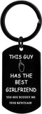YEEQIN Funny Boyfriend Keychain Gifts for Boyfriend Valentines Birthday Gifts for Him Funny Boyfriend Gift Ideas This Guy Has The Best Girlfriend...