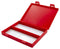 Caplugs Evergreen 258-6188-R30 Slide Storage Box. 100 Places, Polypropylene, Red...