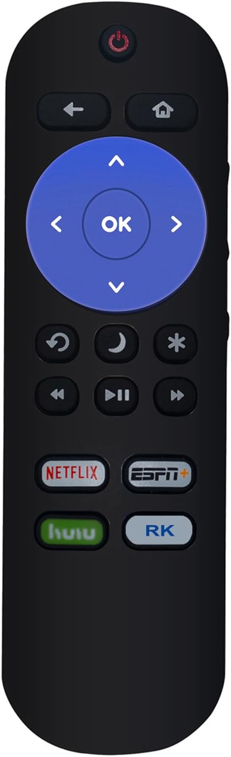 Replacement Remote Control Applicable for JVC Roku Smart TV LT-49MAW598 LT-55MAW595 LT-32MAW388 LT-65MAW595 LT-32MAW205 LT-43MAW595 LT-70MAW795 LT...