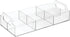 mDesign Compact Plastic Tea Storage Organizer Caddy Tote Bin - 6 Divided Sections, Built-in Handles - Holder for Tea Bags, Packets, Sweeteners and...