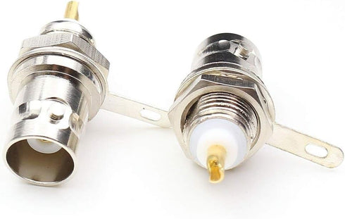 BNC Chassis Panel Mount Socket Female Jack Solder Type Connectors Adapter 6-Pack...