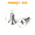 Car Brake Disc Rotor Screws, Stainless Steel Screw Rotor Brake Disc Retaining 93600-06014-0H, Retaining Screws for Front and Rear, Auto Replacemen...