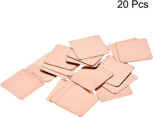 uxcell Flat IC Chipset Thermal Copper Heatsink for CPU GPU 20 x 20 x 0.3mm 20pcs...