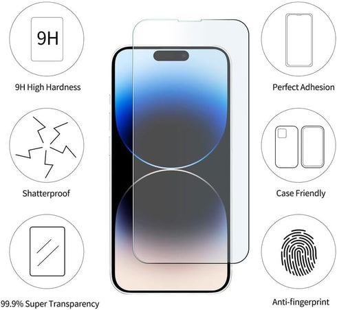 "5 in 1 Compatible with iPhone 15 Series (1pcs Clear Case +2pcs Screen Protectors +2pcs Camera Cover) 2023 (15 Pro Max)...