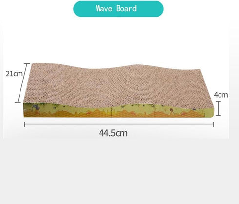 Cat Scratchers Cardboard, Cat Scratch Pad, Cat Scratching, Corrugated Board Reversible with Catnip for Indoor Cats (Waves)...