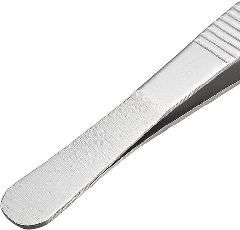 MMOBIEL Stainless Steel Tweezers 20cm / 8inch with curved 60 Degree Serrated Tip Professional Multi Purpose Tongs Tool for Industrial work, Labora...