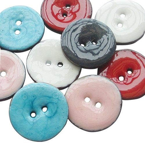 Chenkou Craft New Enamel Coco Two Holes Sewing Buttons Button Overcoat Decoration 25mm 20pcs (Mix)...