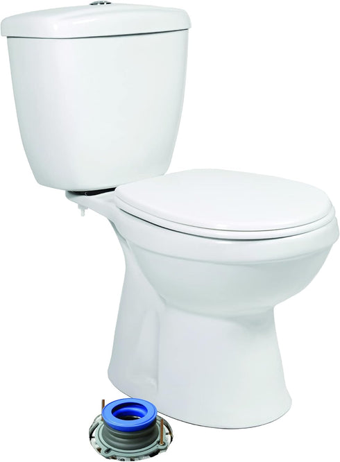 Danco 10879 All-in-One Toilet Installation Kit with Perfect Seal Wax Ring & Zero Cut Bolts, Blue and Gray, 1-Pack...