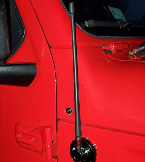 RYDONAIR Short Antenna Compatible with Jeep Wrangler 2007-2025, Internal Copper Coil for Enhanced Reception, 13 inches Flexible Rubber Antenna Rep...