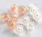 Flower Buttons for Sewing 15/32 inch (11.5mm) Translucent Blouse Button Craft Scrapbooking Pink White Mix Pack of 30pcs...