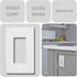 SHADID 1-Gang Screwless Decorator Wall Plates Child Safe Outlet Covers, 4.68" H x 2.93" L, Unbreakable Polycarbonate Thermoplastic, White, SI8831-...